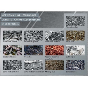 Weima shredder diverse metalen